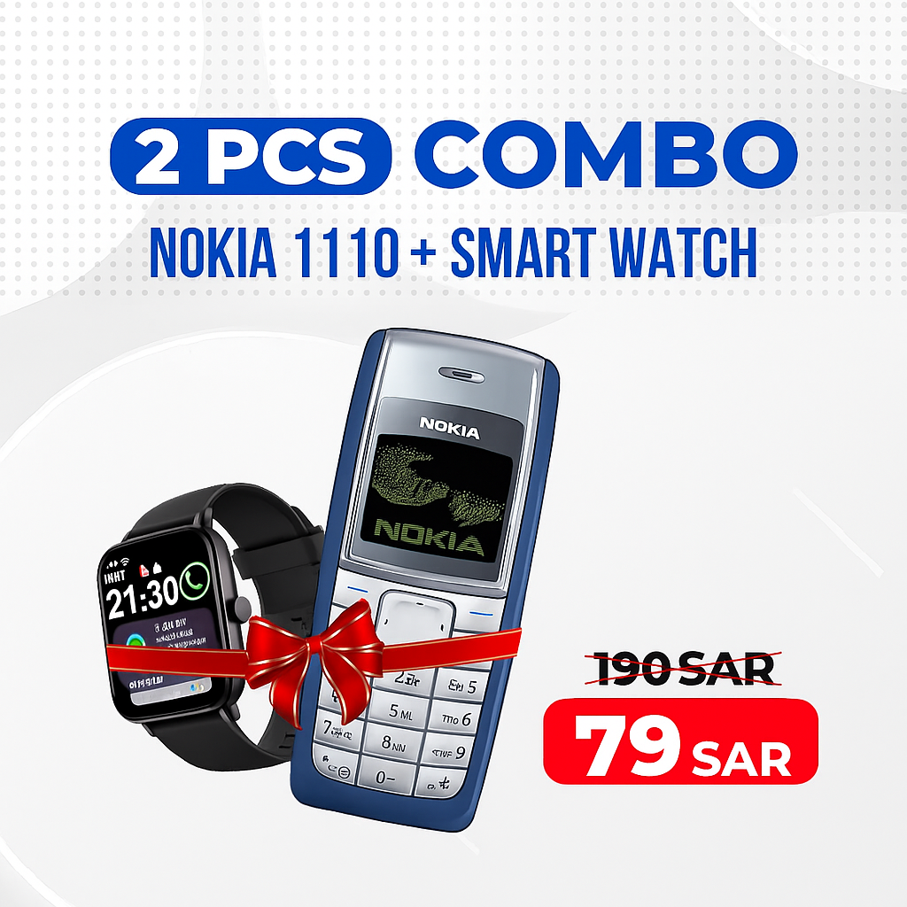 2 Pieces Combo Set ( Nokia 1110 & Smart watch)