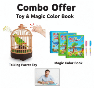 TALKING PARROT & MAGIC COLOR BOOK