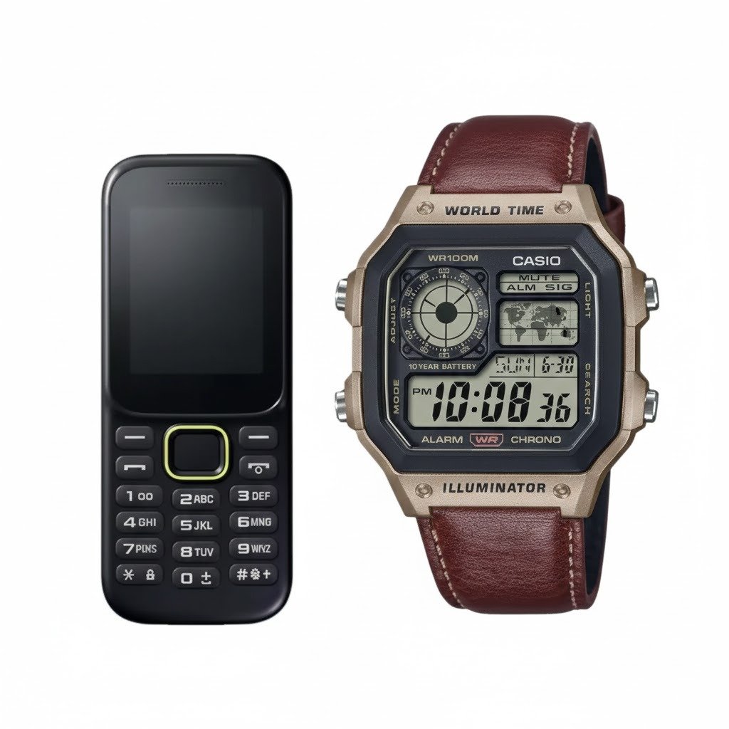 Samsung B310 & Casio World Time Watch