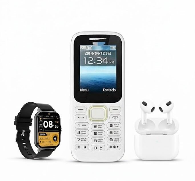 3 Pcs Offer ( Samsung B310 & Bluetooth headset & Smart Watch)