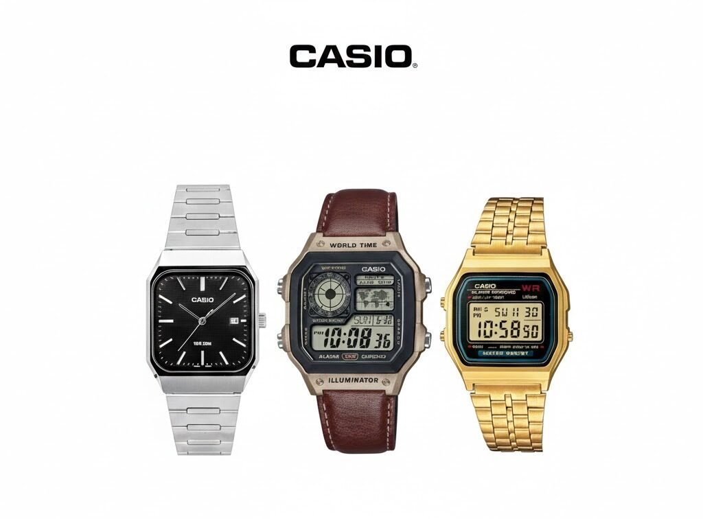 3 PIECES OFFER (CASIO WORLD WATCH - 1 PC & CASIO B185 - 1 PC & CASIO 159G - 1PC)